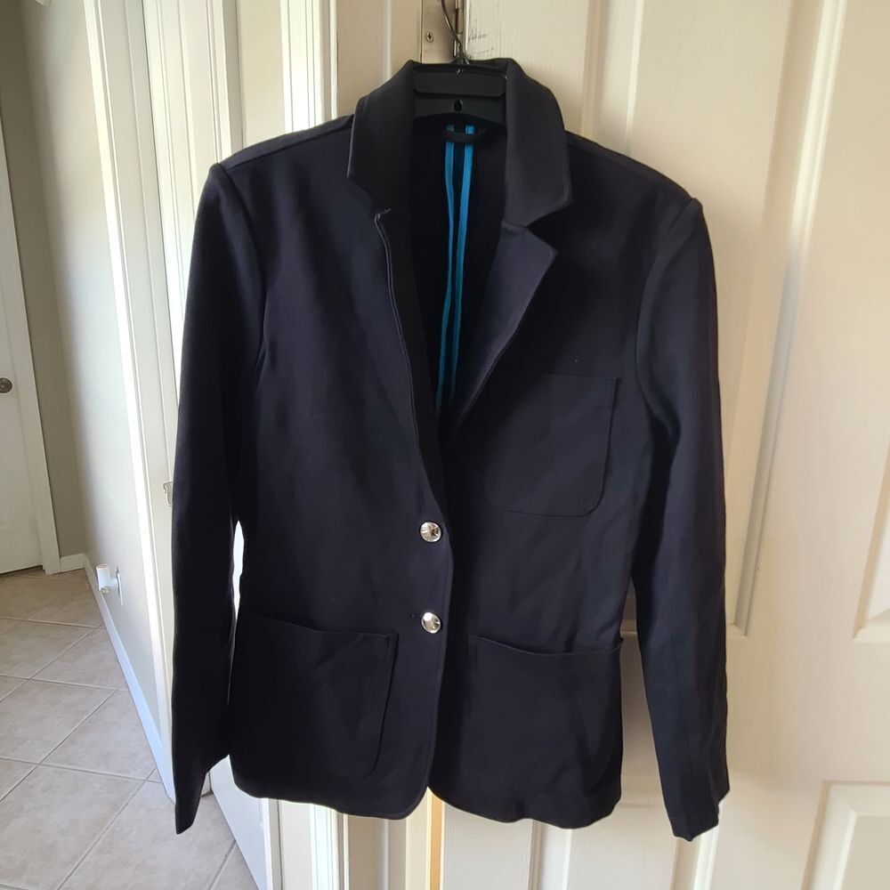 LOHLA The Clubhouse Black Women's Blazer with Silver Star Buttons Size SMALL
